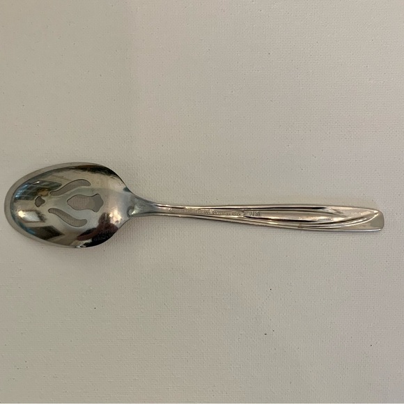 Rogers IS Stainless USA LAWNCREST 7.75" Slotted Serving Spoon Flatware Cutlery - Picture 8 of 10